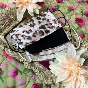Kitsch leopard cotton face masks - 3 pack